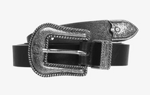 Load image into Gallery viewer, Zwarte damesriem met zilveren details - My Accessoirent