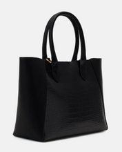 Load image into Gallery viewer, Zwarte tas met croco print - My Accessoirent