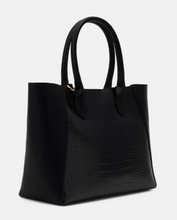 Load image into Gallery viewer, Zwarte tas met croco print - My Accessoirent
